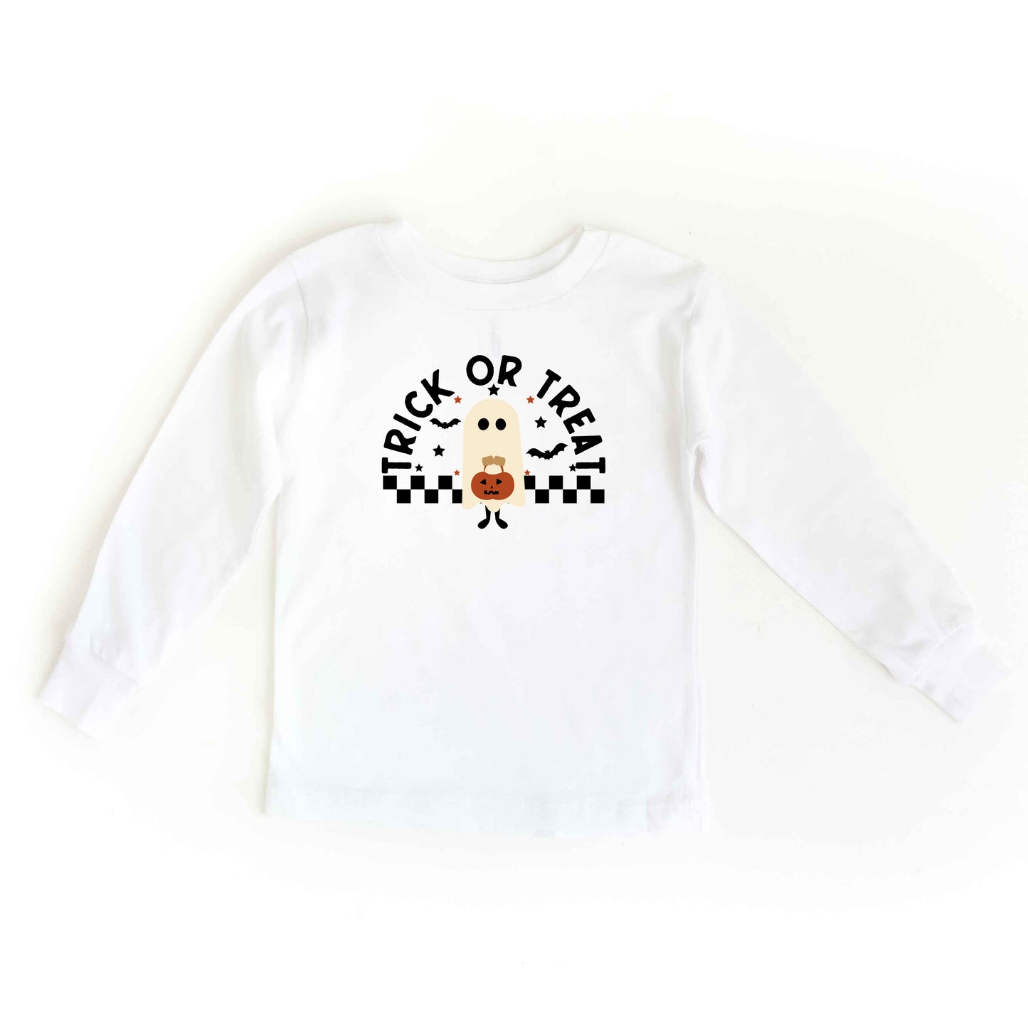 Trick Or Treat Ghost | Toddler Graphic Long Sleeve Tee