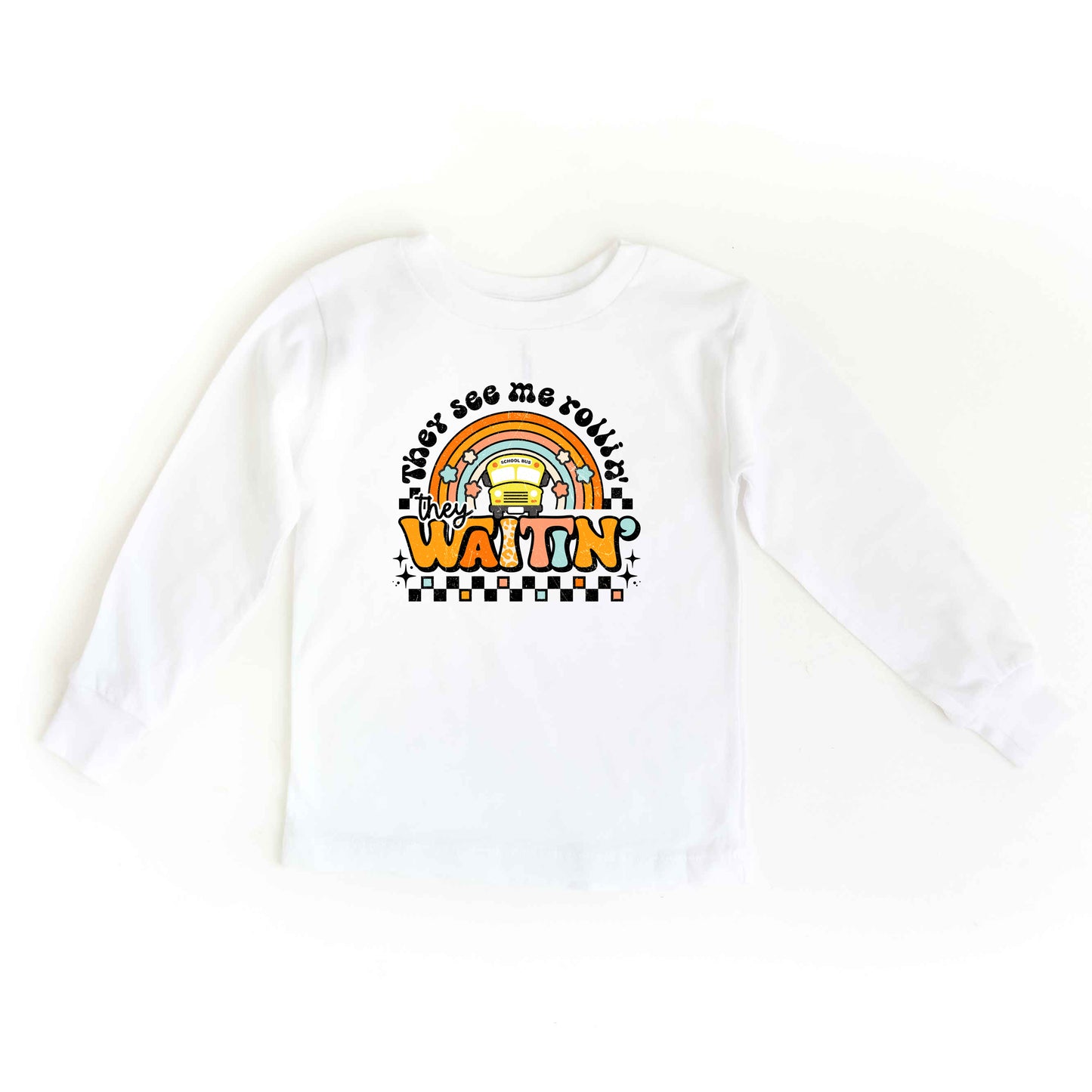 They See Me Rollin' Rainbow | Youth Graphic Long Sleeve Tee