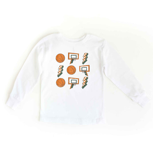 Basketball Collage | Youth Long Sleeve Tee