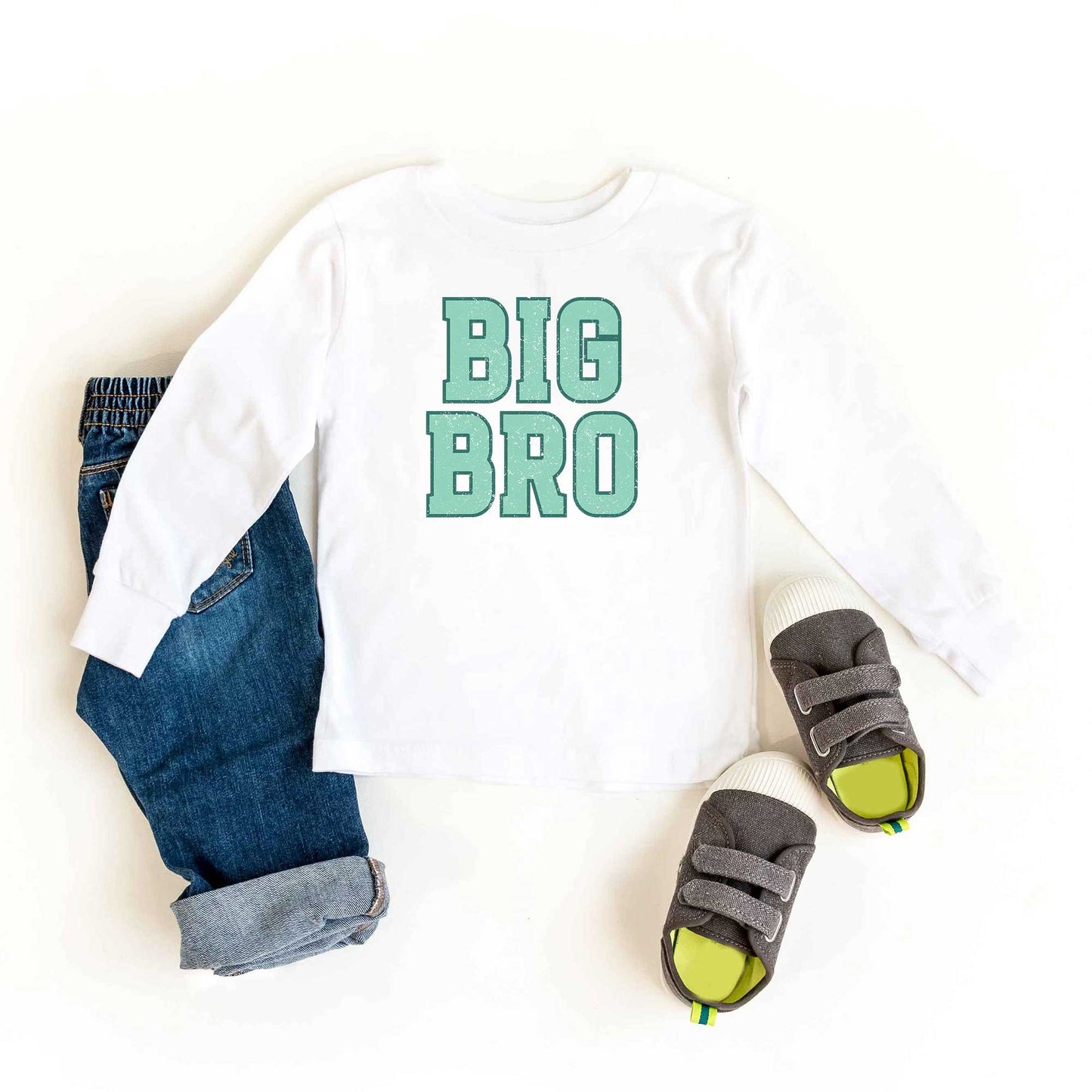 Big Bro Distressed | Toddler Graphic Long Sleeve Tee