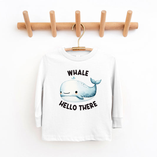 Whale Hello There | Youth Graphic Long Sleeve Tee