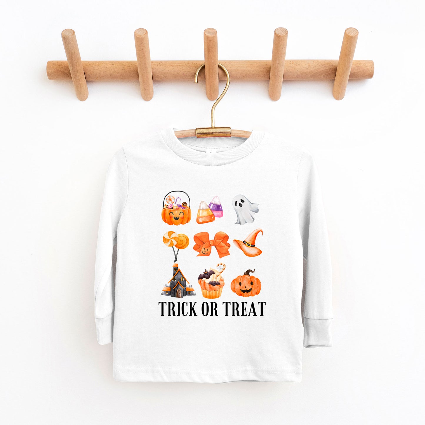 Trick Or Treat Chart | Toddler Graphic Long Sleeve Tee