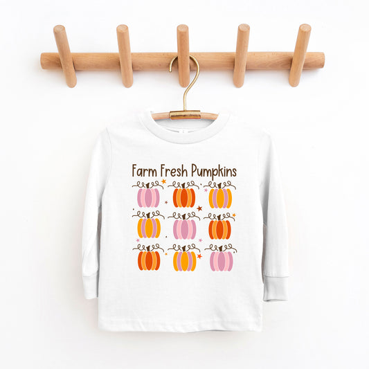 Farm Fresh Pumpkins Chart | Toddler Graphic Long Sleeve Tee