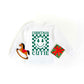 Christmas Cutie Checkered | Toddler Graphic Long Sleeve Tee
