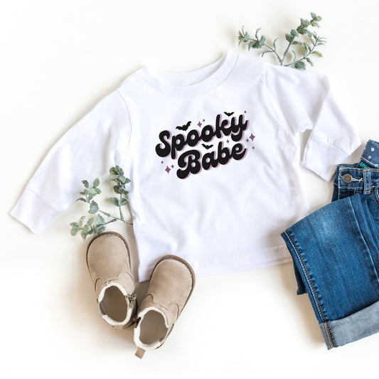 Spooky Babe Purple | Toddler Graphic Long Sleeve Tee