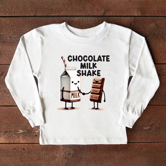 Chocolate Milk Shake | Toddler Graphic Long Sleeve Tee