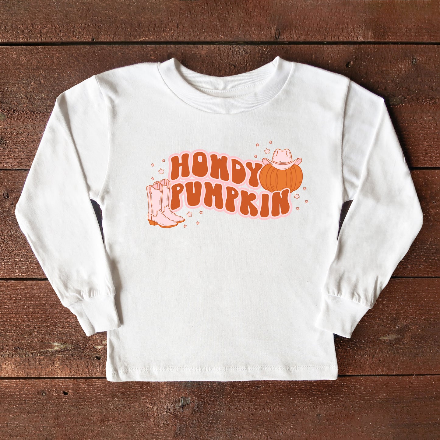 Howdy Pumpkin Boots | Youth Long Sleeve Tee