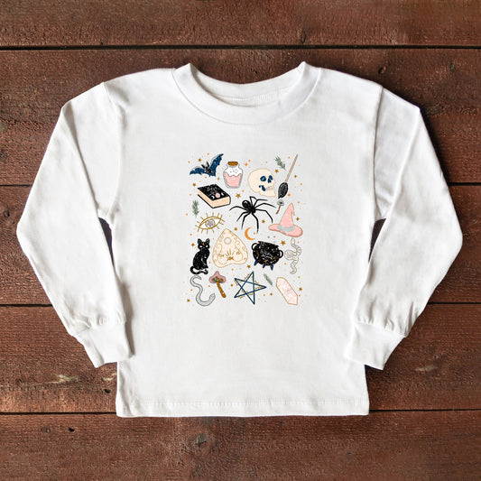 Witch Doodles | Youth Graphic Long Sleeve Tee