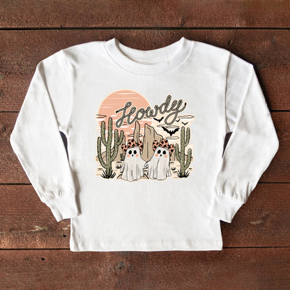 Howdy Ghosties | Youth Graphic Long Sleeve Tee