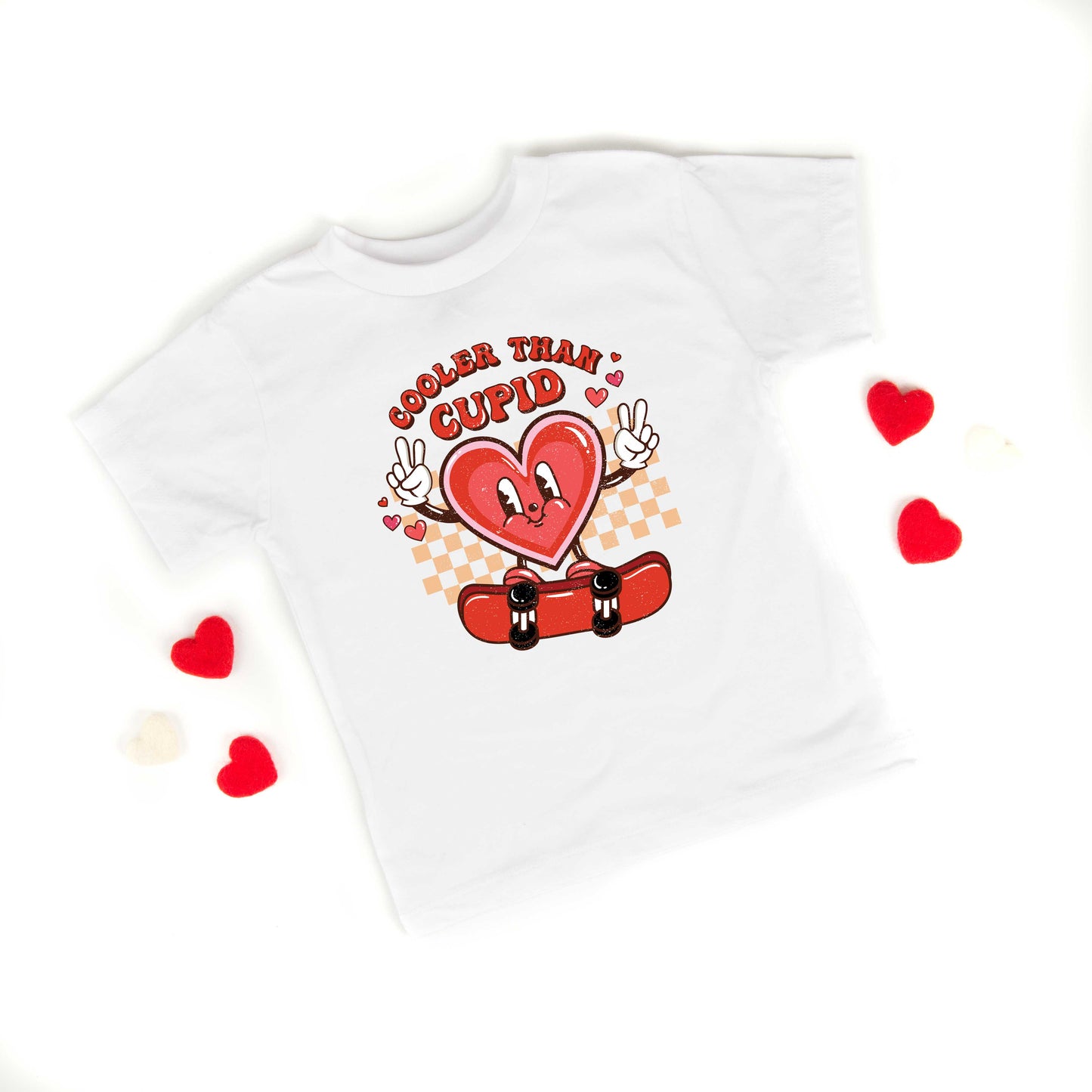 Cooler Than Cupid Skater | Toddler Graphic Short Sleeve Tee