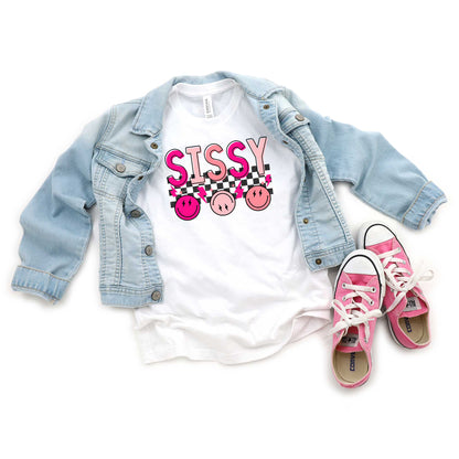 Sissy Checkered | Toddler Short Sleeve Crew Neck