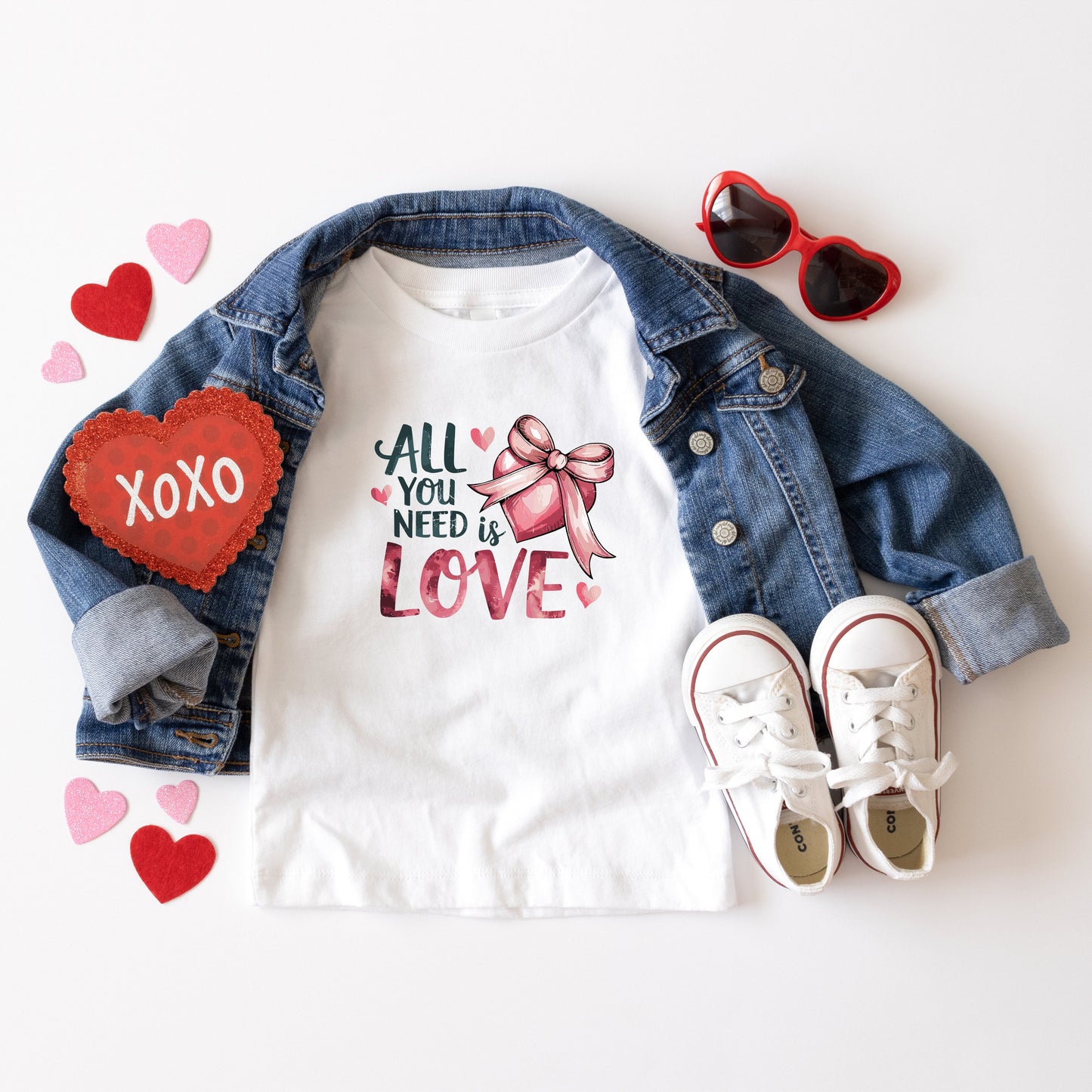 All You Need Is Love Coquette | Toddler Graphic Short Sleeve Tee