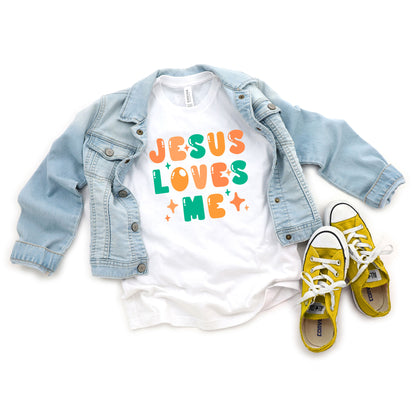 Jesus Loves Me Stars | Youth Graphic Short Sleeve Tee