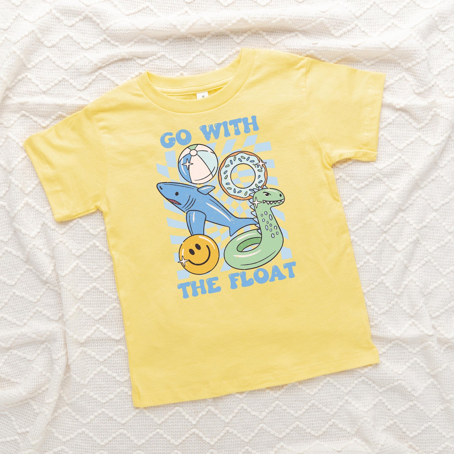 Go With The Float Blue | Toddler Short Sleeve Crew Neck