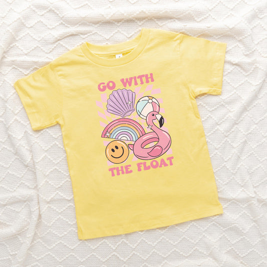 Go With The Float Pink | Toddler Short Sleeve Crew Neck