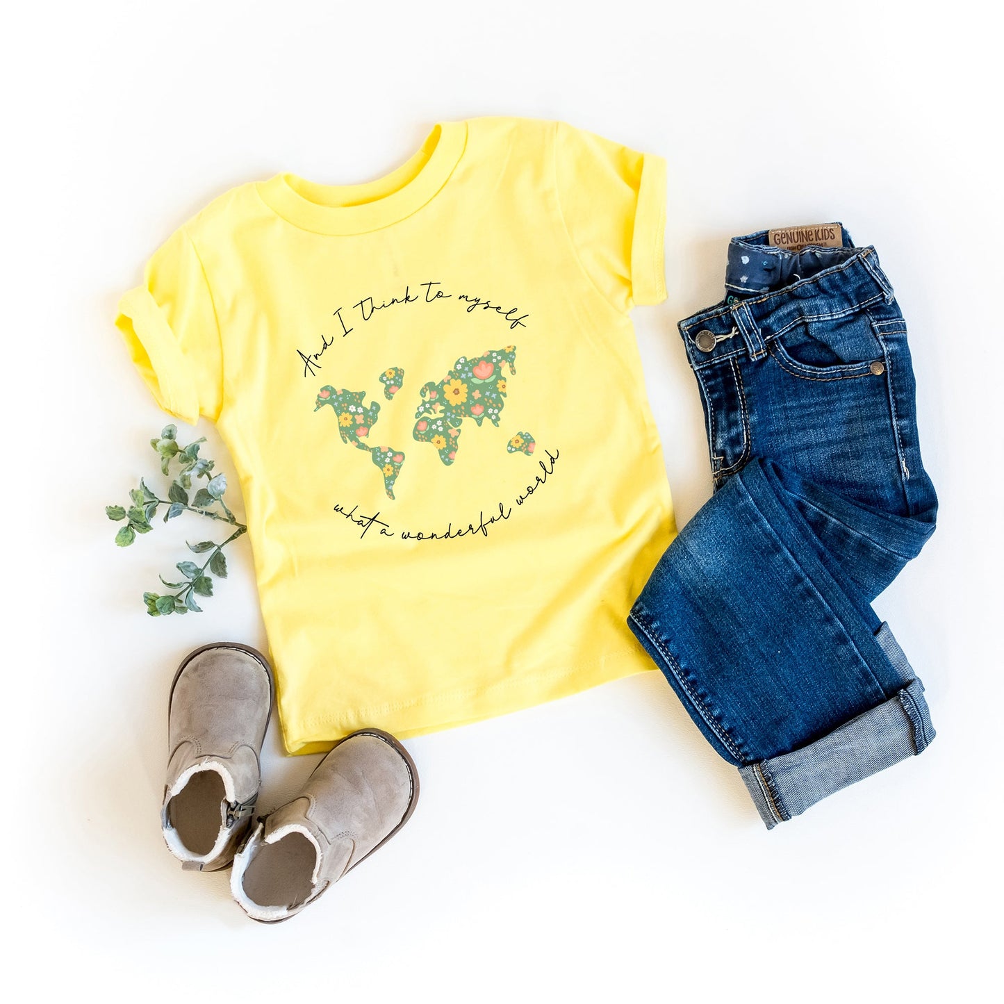 What A Wonderful World | Toddler Graphic Short Sleeve Tee