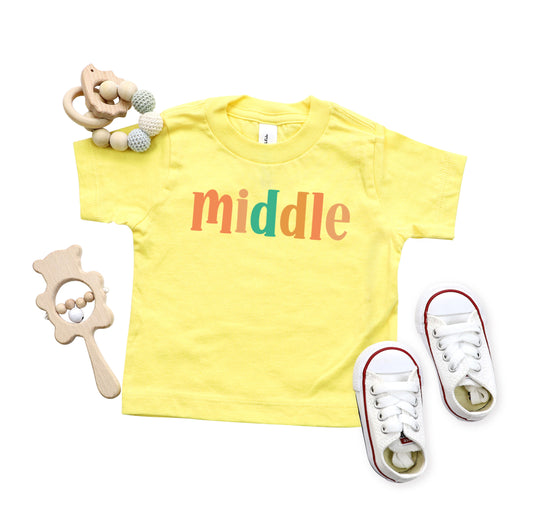 Middle Colorful | Toddler Graphic Short Sleeve Tee