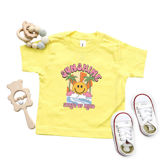 Sunshine State Of Mind Smiley | Toddler Graphic Short Sleeve Tee