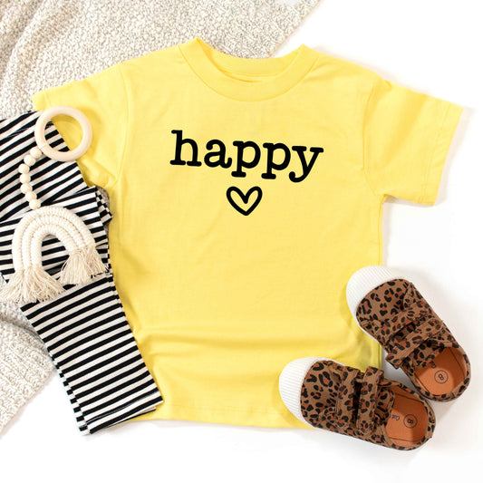 Happy Heart | Toddler Short Sleeve Crew Neck