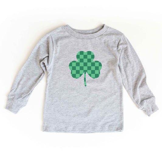Checker Shamrock | Youth Long Sleeve Tee