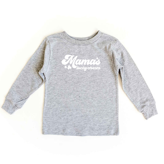 Retro Mama's Lucky Charm | Youth Long Sleeve Tee