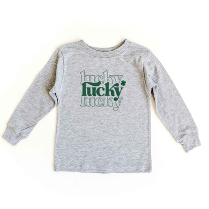 Lucky Clover Stacked | Toddler Long Sleeve Tee