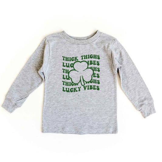 Thick Thighs Lucky Vibes | Toddler Long Sleeve Tee