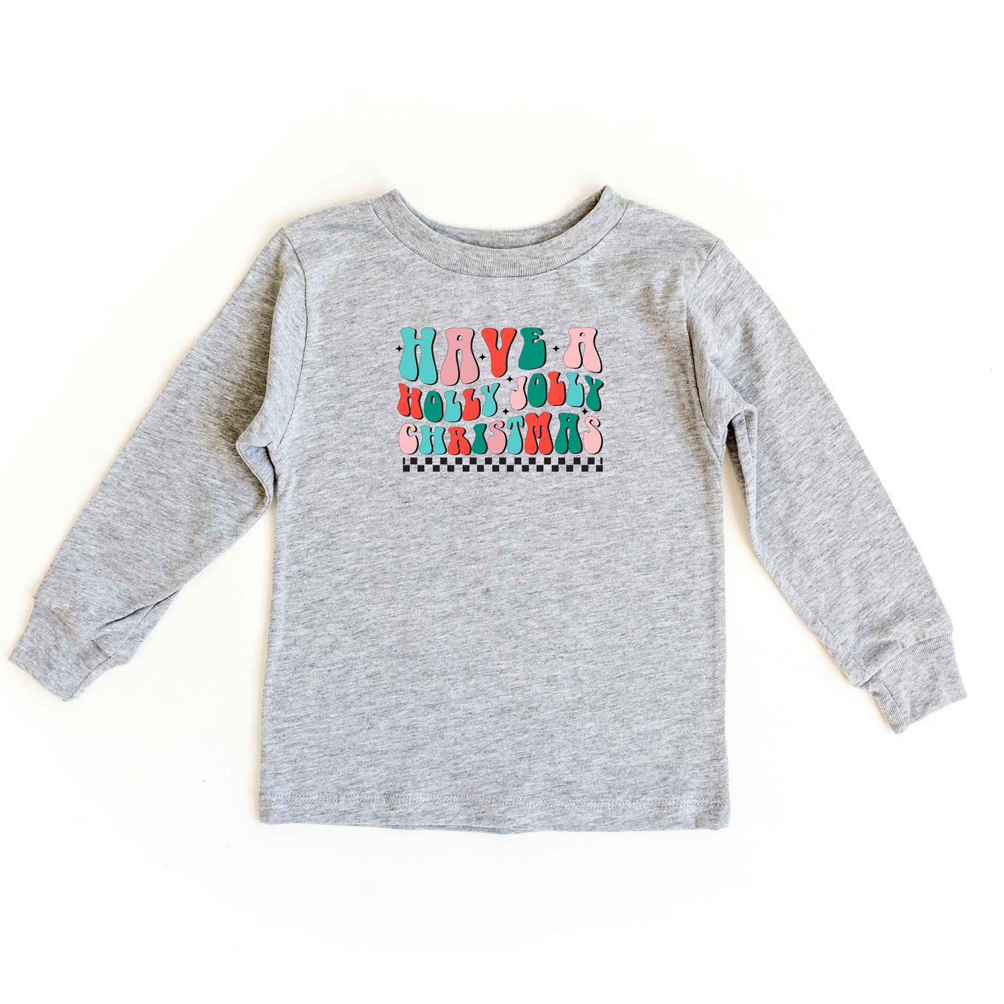 Retro Have A Holly Jolly Christmas | Youth Long Sleeve Tee