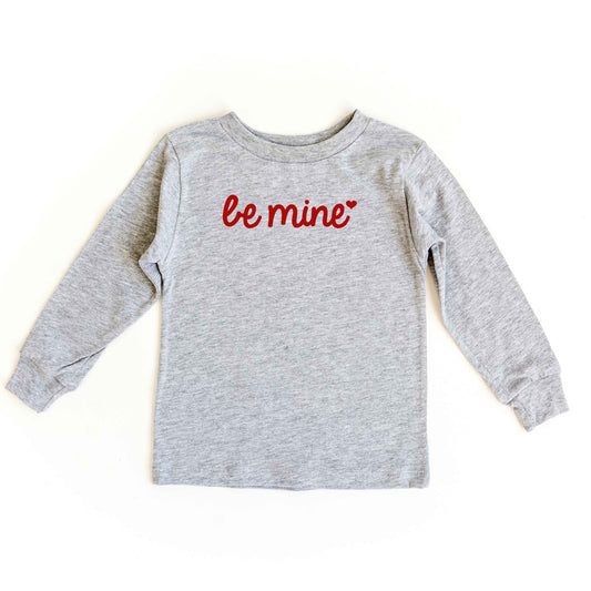 Be Mine Cursive Heart | Youth Long Sleeve Tee