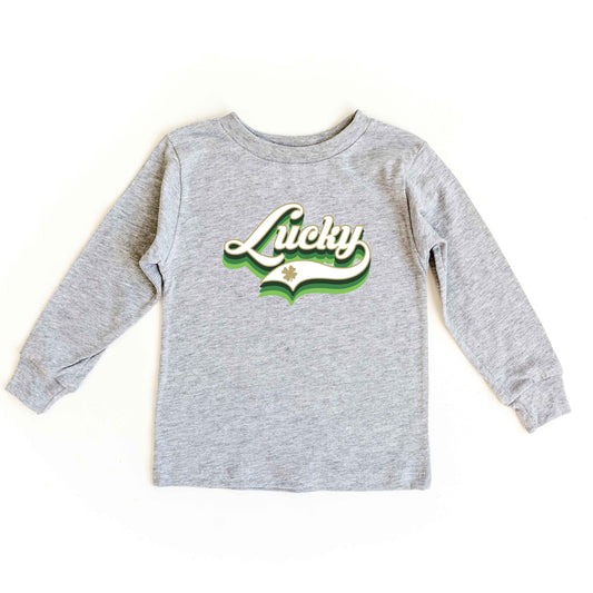 Lucky Script | Toddler Long Sleeve Tee