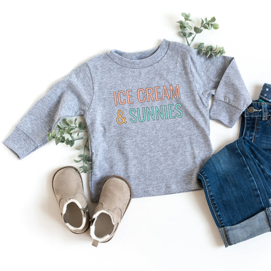 Ice Cream And Sunnies | Toddler Long Sleeve Tee