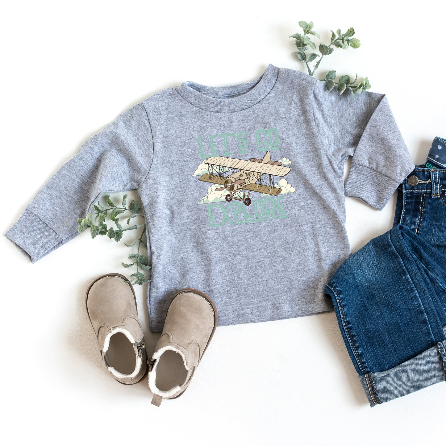 Let's Go Explore | Toddler Long Sleeve Tee