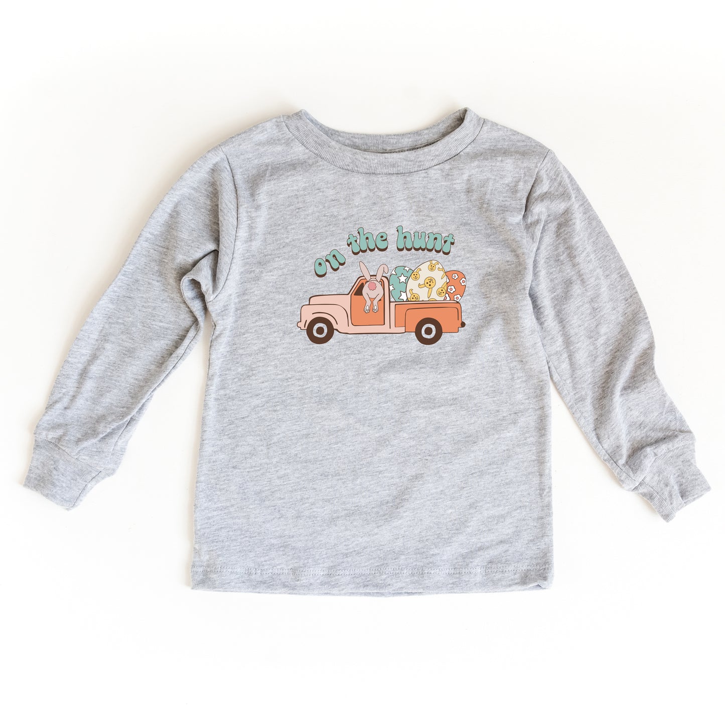 On The Hunt Truck Eggs | Toddler Long Sleeve Tee