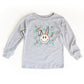 Checkered Smiley Easter Bunny | Youth Long Sleeve Tee
