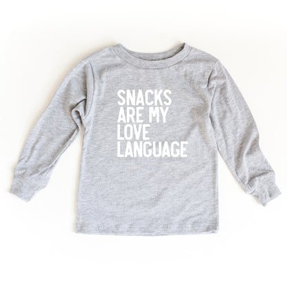 Snacks Are My Love Language | Youth Long Sleeve Tee