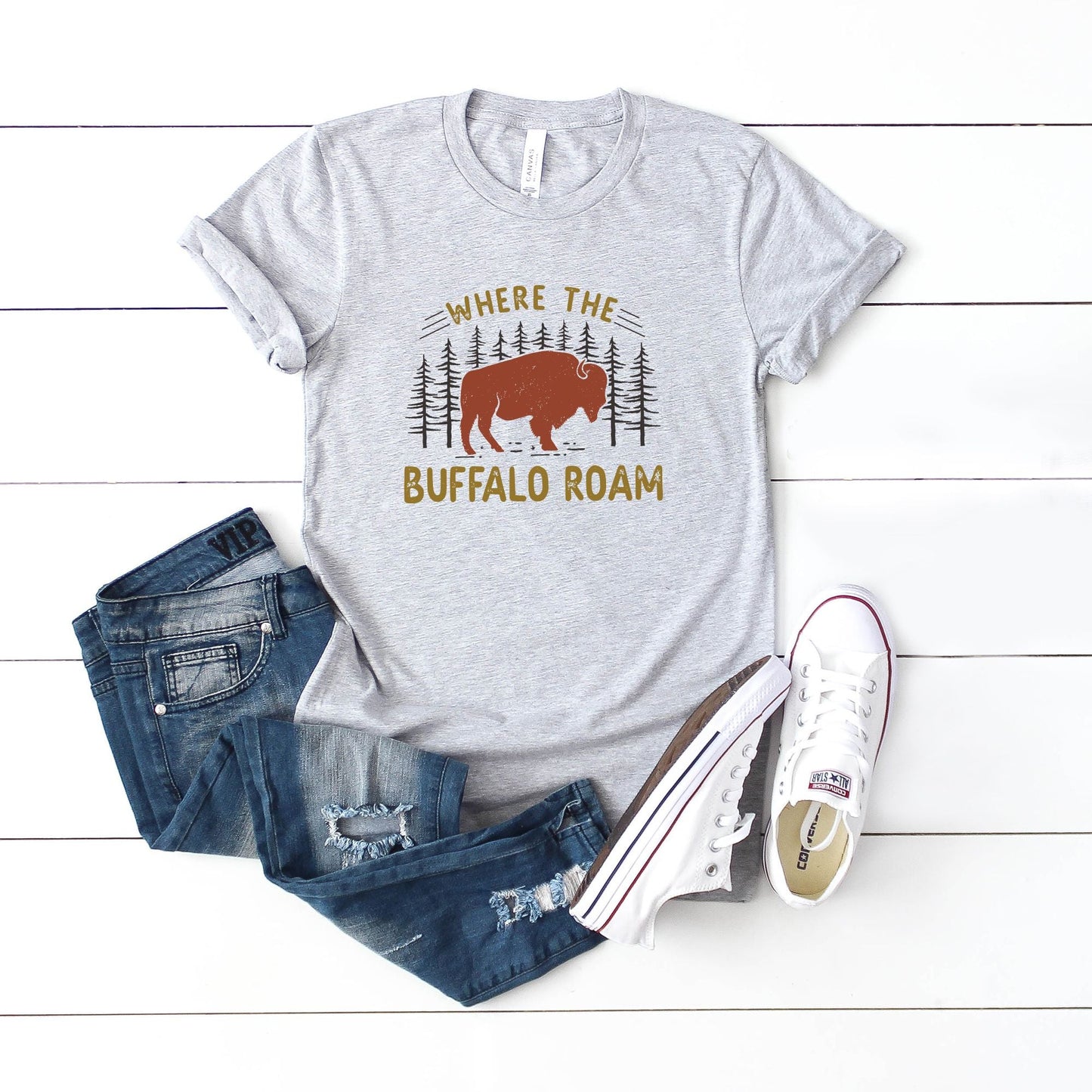 Where The Buffalo Roam | Youth Short Sleeve Crew Neck