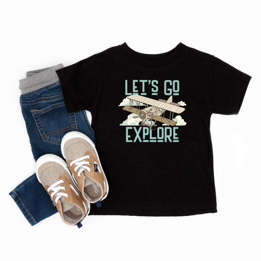 Let's Go Explore | Toddler Short Sleeve Crew Neck