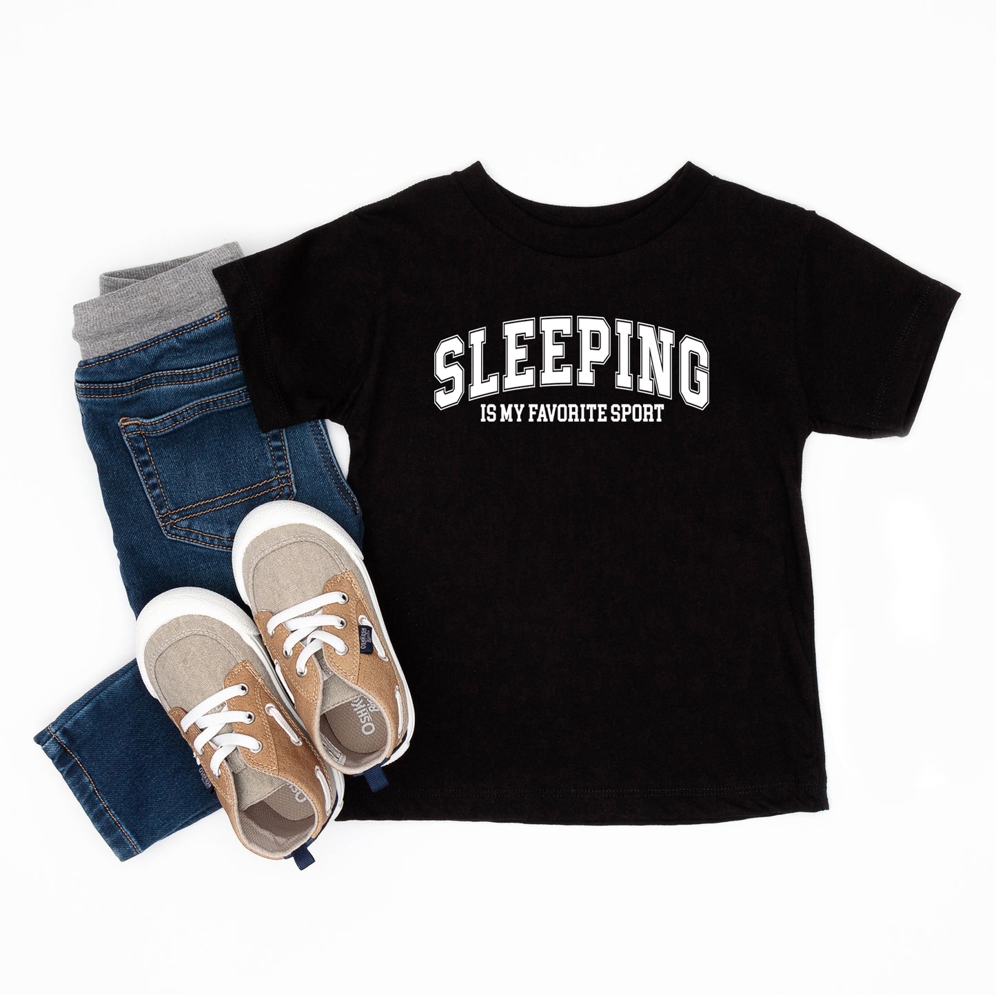 Sleeping is My Favorite Sport | Toddler Short Sleeve Crew Neck