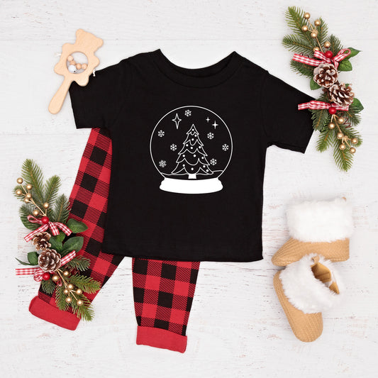 Christmas Snow Globe | Toddler Short Sleeve Crew Neck