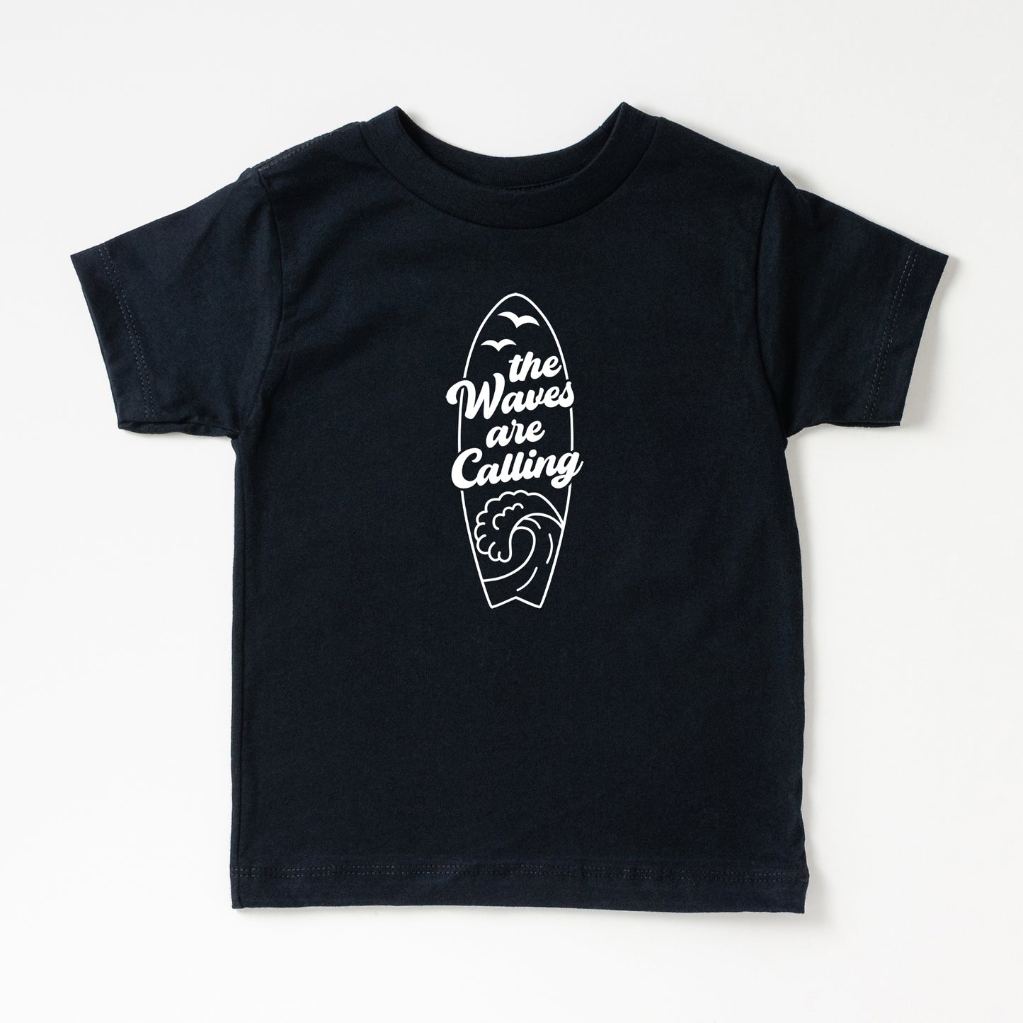 The Waves Are Calling Ocean Surf | Toddler Short Sleeve Crew Neck