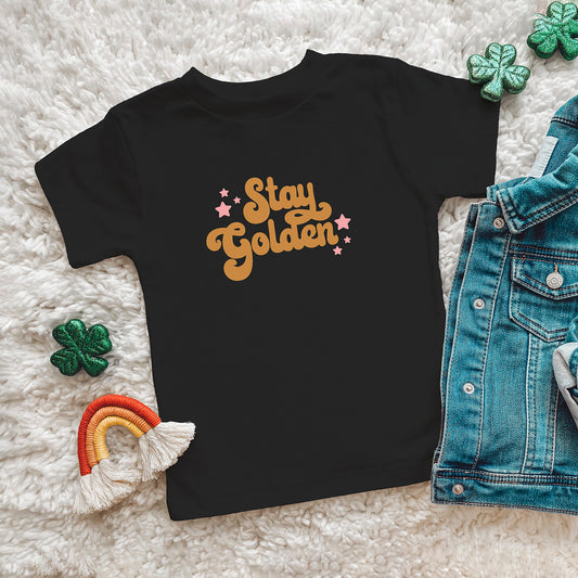 Stay Golden Stars | Toddler Short Sleeve Crew Neck