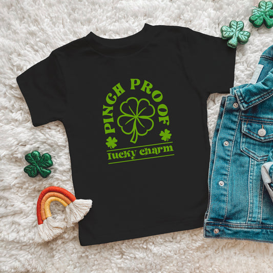 Pinch Proof Lucky Charm | Toddler Short Sleeve Crew Neck