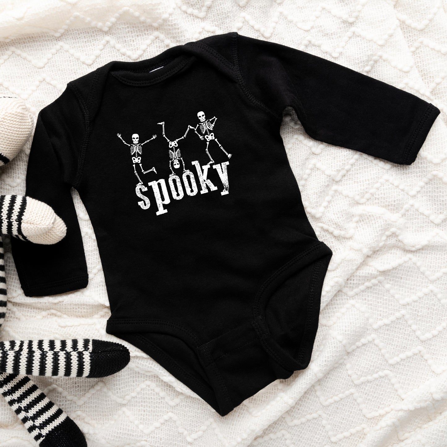 Spooky Dancing Skeletons | Baby Long Sleeve Onesie
