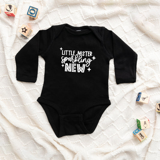 Little Mister Sparkling New | Baby Long Sleeve Onesie