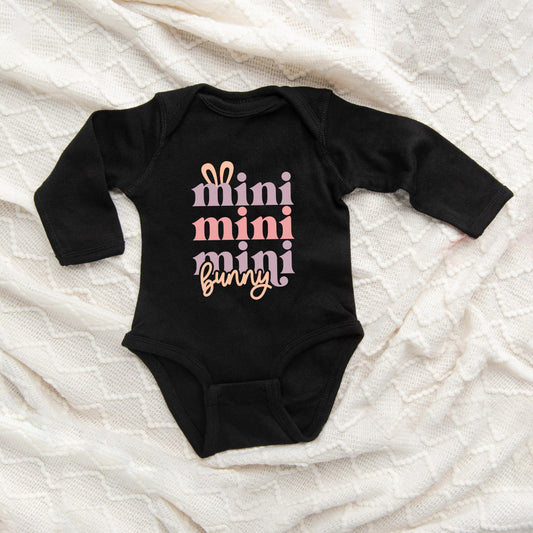 Mini Bunny Stacked | Baby Long Sleeve Onesie