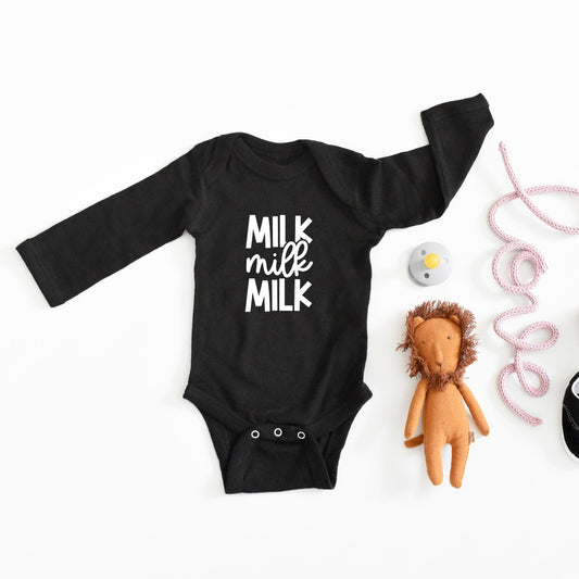 Milk Milk Milk | Baby Long Sleeve Onesie