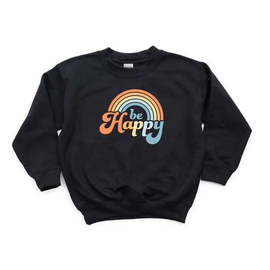 Retro Be Happy Rainbow | Youth Sweatshirt