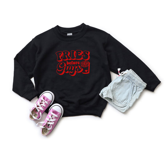 Fries Before Guys Bold | Youth Sweatshirt