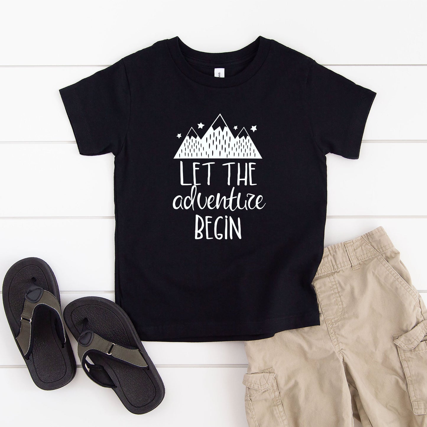 Let The Adventure Begin Mountains | Toddler Graphic Short Sleeve Tee