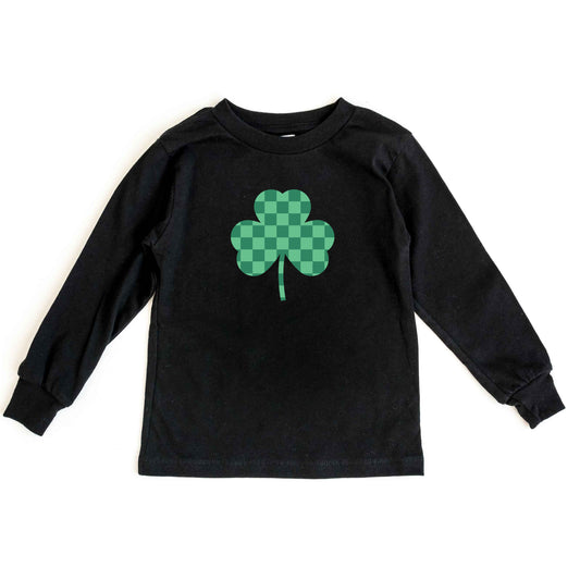 Checker Shamrock | Toddler Long Sleeve Tee